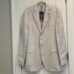 NWT Vineyard Vines Men Linen Blazer 42 XL Beige